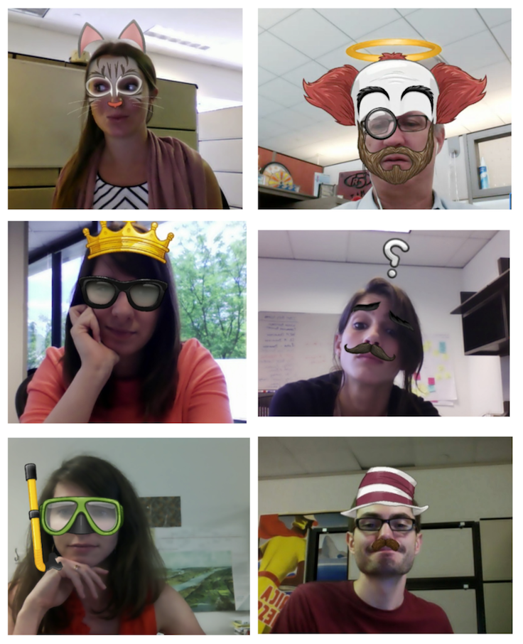 Team meeting in google hangouts